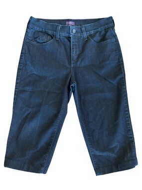 NYDJ Dark Wash Crop Denim Capris Size 8